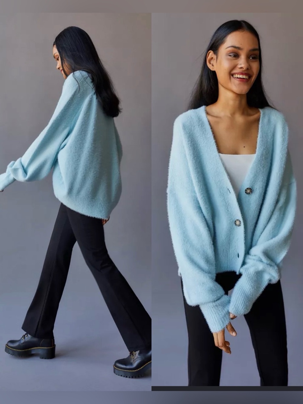 Urban Outfitters Thea Fuzzy Soft Oversized Cardigan , size Small